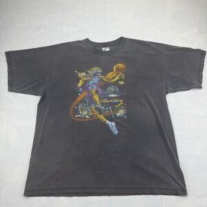 RARE Vintage Human-I-Tees Graphic Shirt XL Single Stitch Basketball Theme Tee